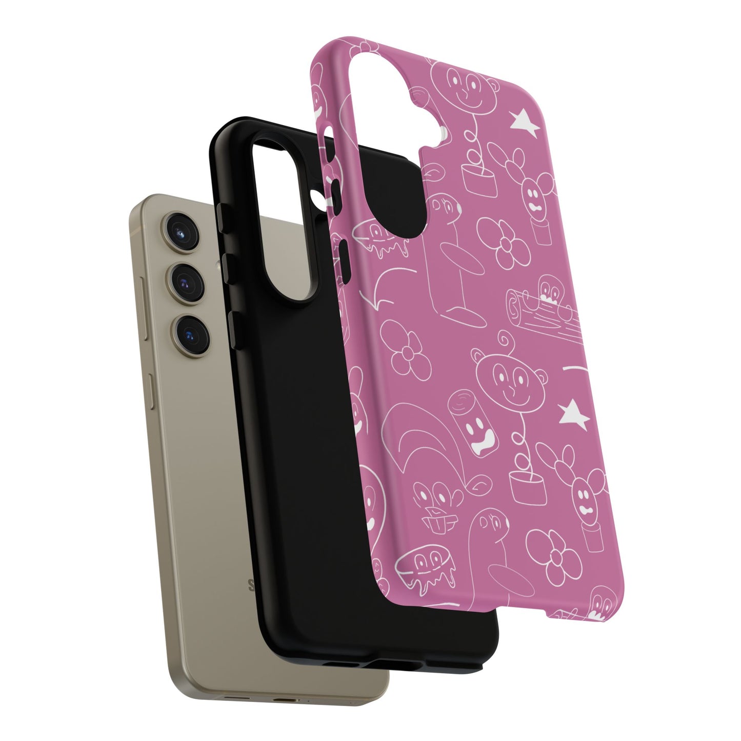 Doodle Pink Tough Cases